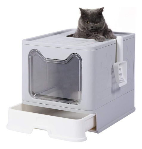 Caja De Arena Para Gatos Plástico Orinal Gato Inodoro Gatito