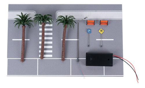 1/64 Modelo De Escena De Carretera Diorama De Garaje,