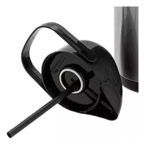 Cabeçote Bomba Pressão Canudo Garrafa Térmica Termolar 1l Cor Preto