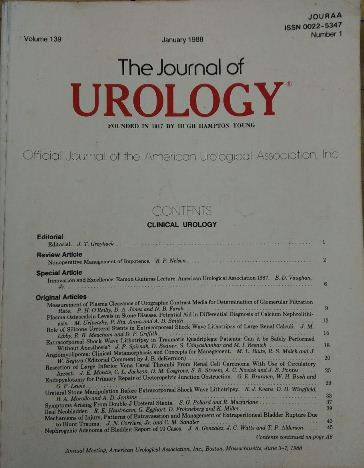 Livro The Journal Of Urology - Vol. 139 Number 1 - American Urological Association [1988]