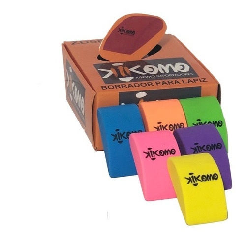 Goma De Oficina Novedad Colores 18pz Por Caja Borrador