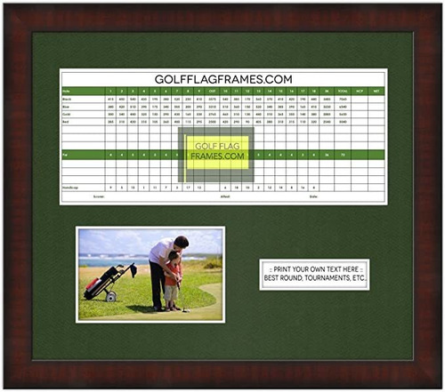 Marco De Imagen De 13x15 Brown Golf Scorecard, Moldura Brn-