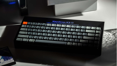 Imagen 10 de 10 de Teclado Mecanico Wireless Keychron K3 Version 2 Rgb Qwerty Blue Switch Hotswappable Distribución Ansi Inglés Us Low Profile Bluetooth Gamer Coder Pc Mac Tamaño Layout 75%