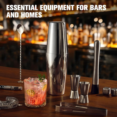 Juego De Cócteles Para Bar Pub Cocktail Shaker Set 23 Piezas