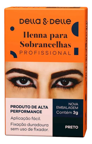 Henna Para Cejas Brasileña Della Y Delle 8gr Negro