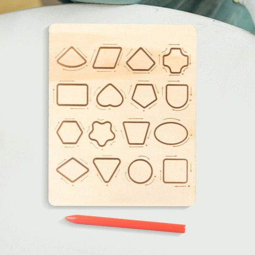 Tablero De Rastreo De Formas Y Números Para Niños, Tablero
