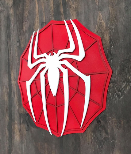 Spiderman Hombre Araña, Logo En Madera Mdf