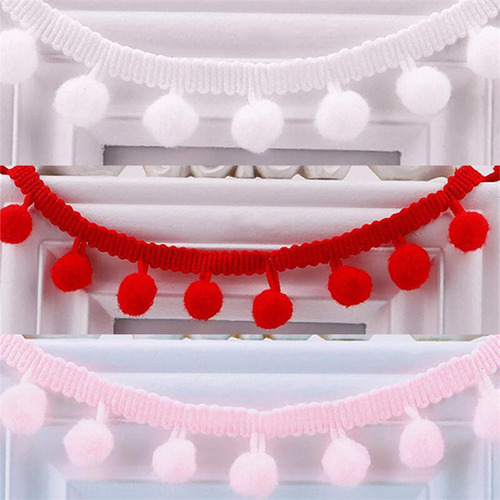 Mini Trim 13 Yardas Ball Fringe Ribbon Para Accesorio De