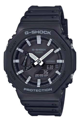 G-shock - Reloj Casio, Color Carbon Con Proteccion (ga-2100-