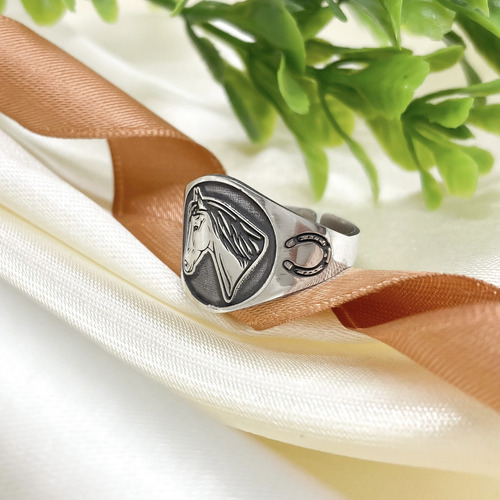 Anillo Caballo Herradura Plata 925 Plata 925 C - Grande Plata 925