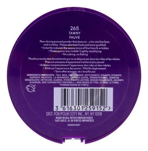 Polvo Covergirl Simply Ageless Antiarrugas Tawny 11 Ml Para Muj