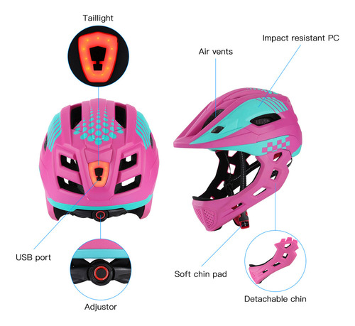 S Equipo De Ciclismo Kid Full Bike Safety Con Casco