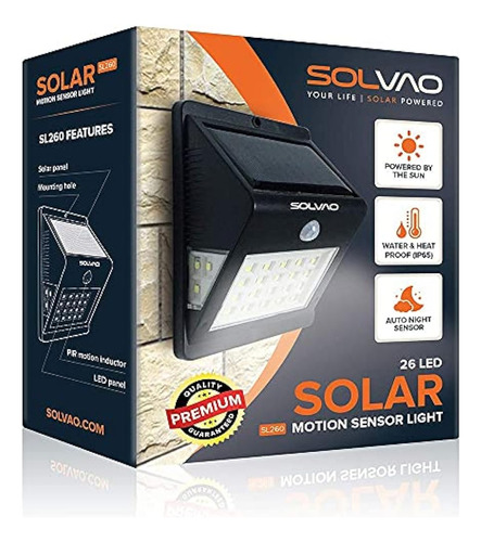Luz Solar Detectora De Movimiento Solvao (mejorada) - 26 Ano