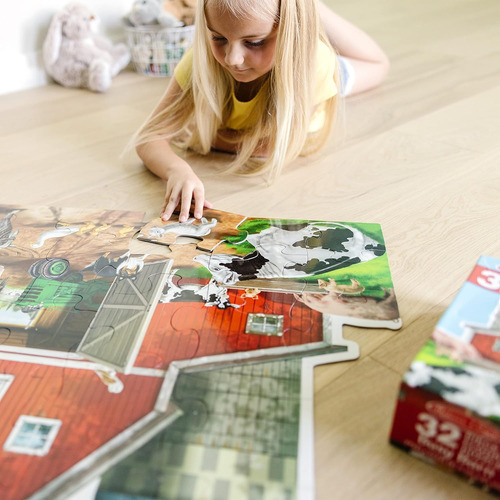 Rompecabezas Gigante Con Forma De Granero De Melissa & Doug