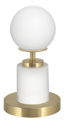 Velador Vintage Bronce Globo + Lámpara Led G9 - Dormitorio Color de la estructura VE220 BRONCE BLANCO