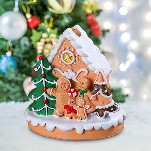 Estatueta De Casa De Gengibre De Natal, Decoração De Casa,