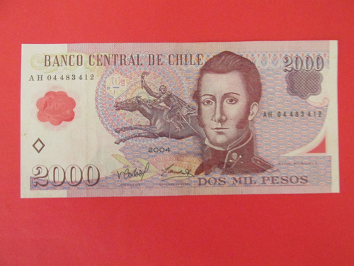 Billete 2.000 Pesos Chile Firmado Corbo- Carrasco Año  2004