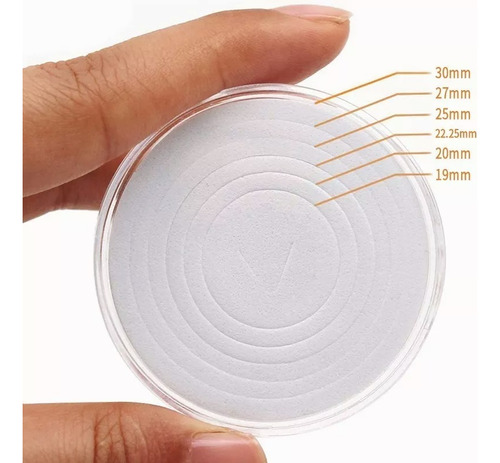 Caja Plástica 100 Capsulas Tamaño Ajustable Para Moneda 30mm