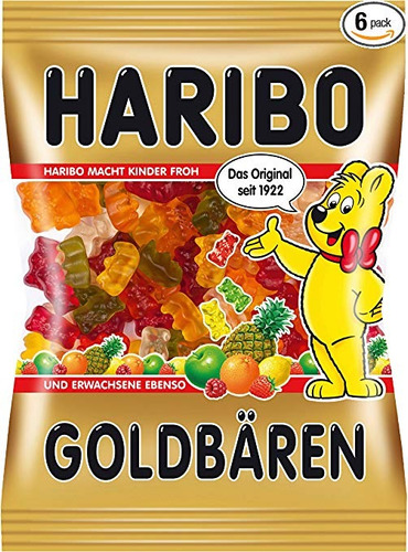 Haribo Goldbären (gold Osos) - Paquete De 6 X 200 G