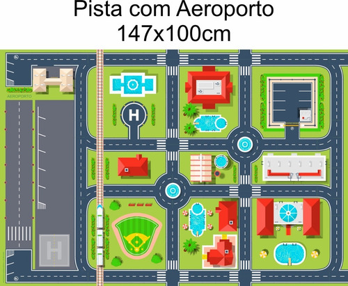 Pista Hotwheels Lona - Tamanho 147x100cm