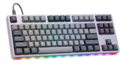 Teclado  Mecanico 87 Teclas Negro Gris Retroiluminado