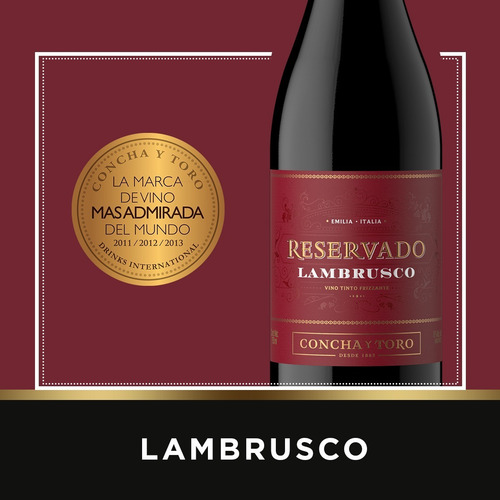 Vino Tinto Reservado Concha Y Toro Lambrusco 1.5 Litros