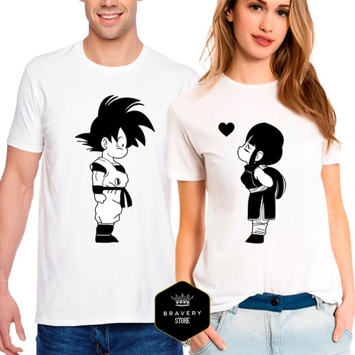 2 Remeras Goku Y Milk - Enamorados - Parejas - Novios 