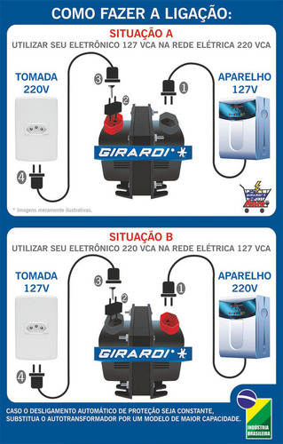 Transformador 110 127 E 220v Conversor Bivolt Para Frigobar