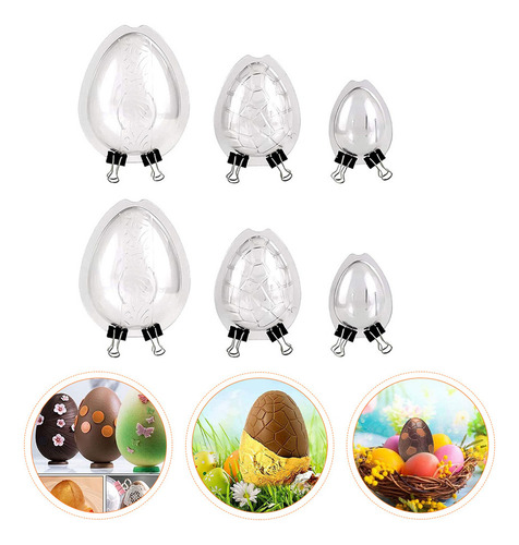 Molde For Hacer Huevos De Pascua Con Forma De Conejo, 6 Uni