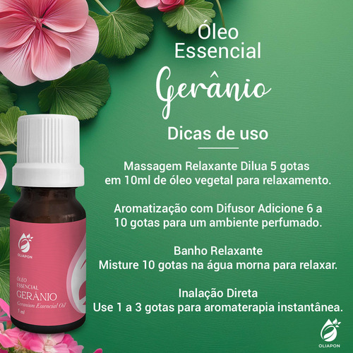 Kit 2 Óleo Gerânio E Ylang Ylang 100% Puro Oliapon