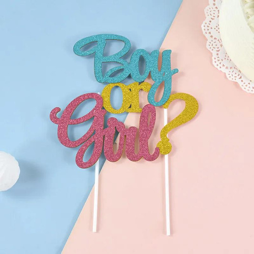 Topper Torta Pastel Baby Shower Revelacion Genero Cotillon