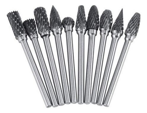 D 10 Fresa Lima Tungstenio Gravação Broca Mini Retifica