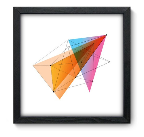 Quadro Decorativo - Geometria - 33cm X 33cm - 197qnab