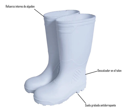 Botas Sanitarias Hule Antiderrapante Resistente No.5 Surtek
