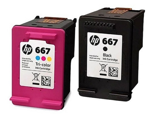 Pack De Cartucho De Tinta Hp 667  Ink Advantage Original Mi