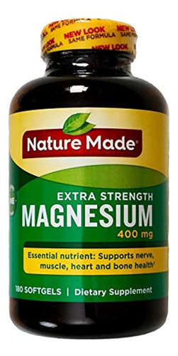 Suplemetos Extra Strength Magnesio 400 Mg, 180 Cap