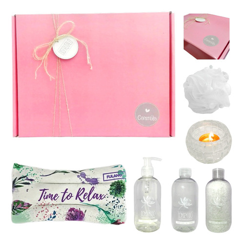 Kit Relax Caja Regalo Mujer Box Zen Spa Jazmín Set Aroma N16