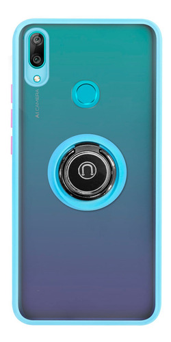 Funda Para Huawei Protector Acrilico Anillo + Mica Completa