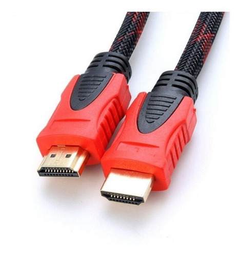 Imagen 2 de 5 de Cable Hdmi 3 Metros Full Hd Filtros Mallado Punta Dorada