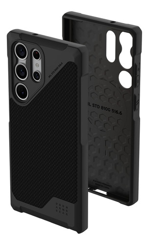 Funda Uag Carbon Fiber Para Galaxy S23 Ultra Kevlar Negro