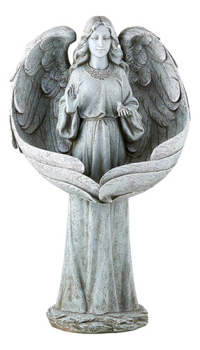 Estatua De Resina Ángel Guardián Para Jardín 54 Cm