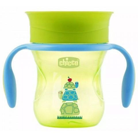 Copo Perfect Cup Verde 360º 200ml +12m Chicco - Novo