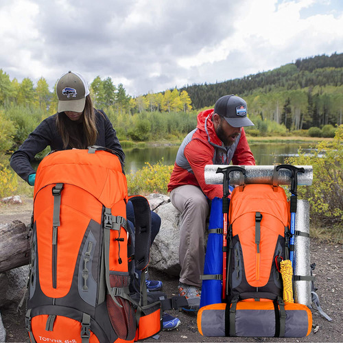 Mochila De Senderismo 70 L Ligera Impermeable Con Bolsillos