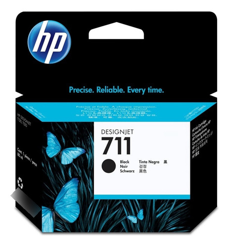 Cartucho de tinta preta HP 711 80ml