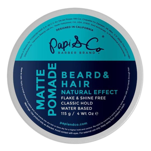 Pomada Cabello Y Barba Matte Pomade Classic Hold Papi & Co