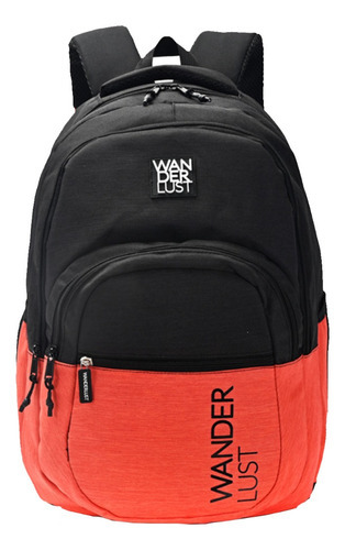 Mochila Deportiva Wanderlust Urban Mode Porta Notebook Orang Diseño De La Tela Naranja