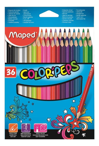 Lápis De Cor Color'peps Classic 36 Cores Maped