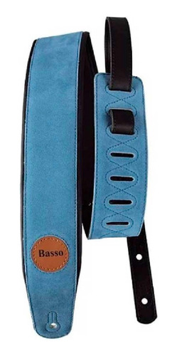 Correia Para Instrumentos Cla 02 Suede Azul Basso