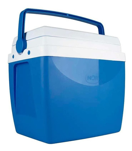 Caixa Térmica Cooler 26l Com Alça Azul Mor 25108171