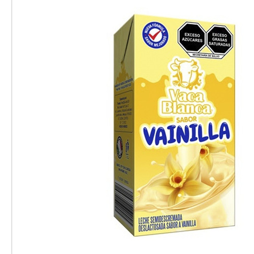 Imagen 2 de 2 de Leche Sabor Vainilla Vaca Blanca, 250 Ml